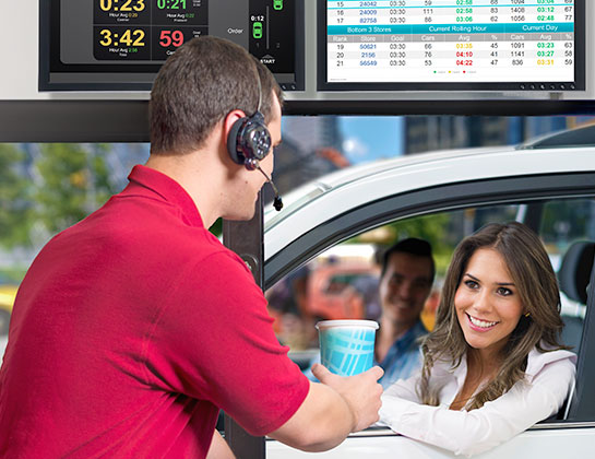 Leaderboard displayed in-store next to ZOOM drive-thru timer